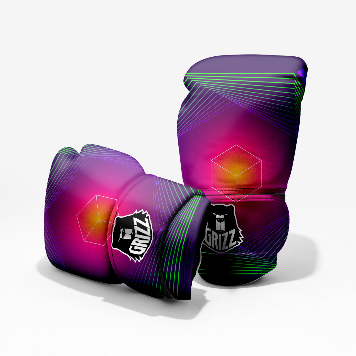 Geometric EDM Colorful Print Pro Boxing Glove