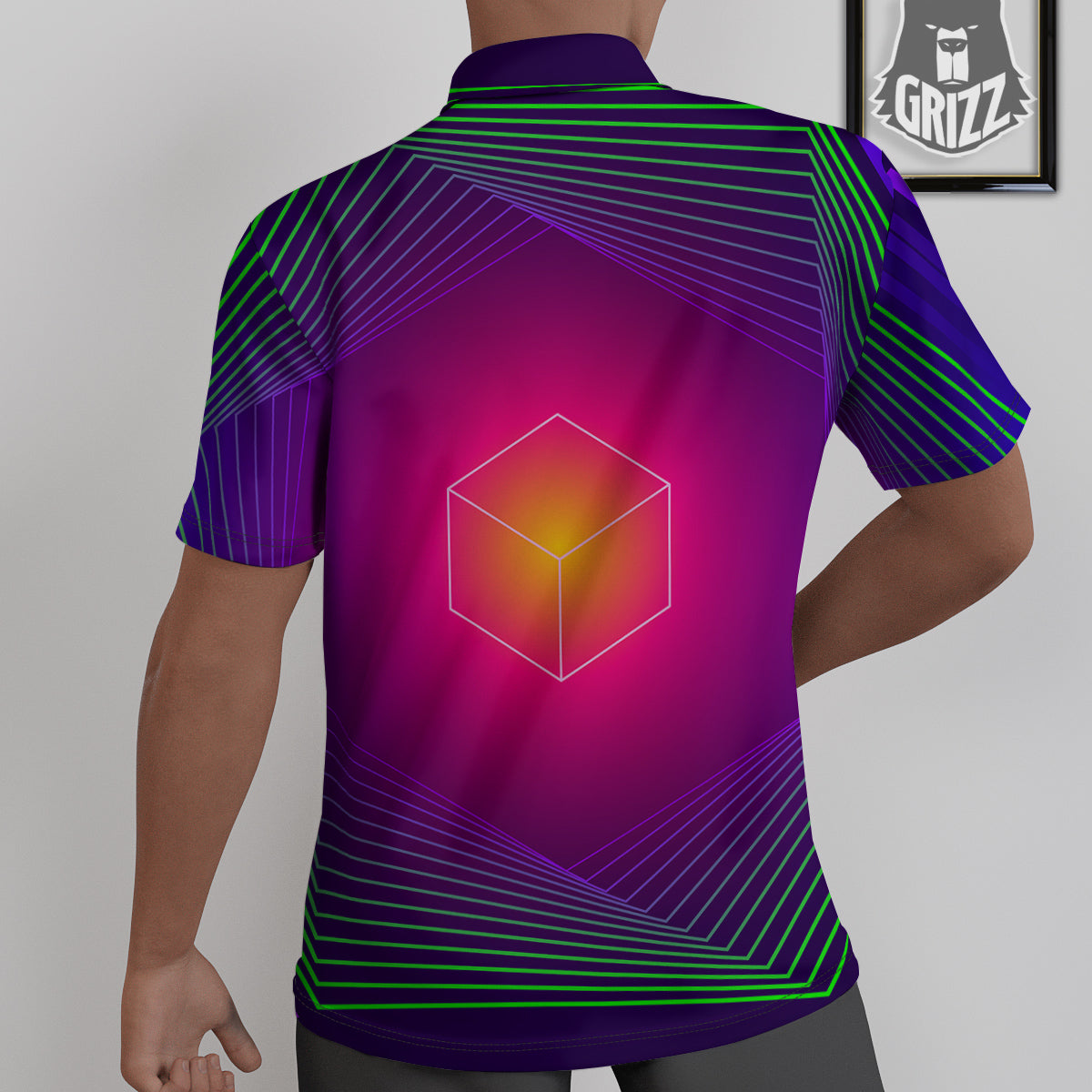 Geometric EDM Colorful Print Untucked Shirts-grizzshop