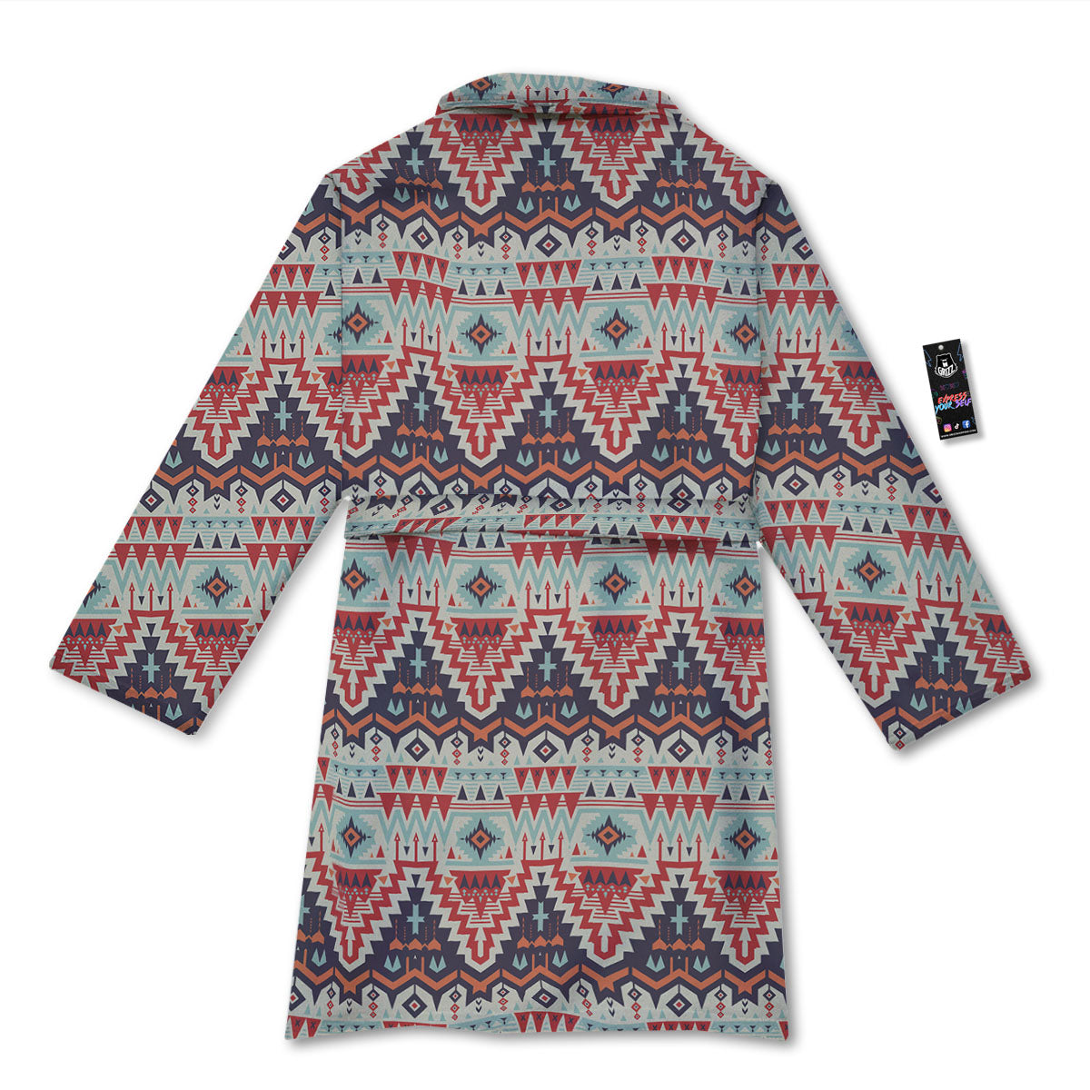 Geometric Ethnic Aztec Print Pattern Bathrobe-grizzshop