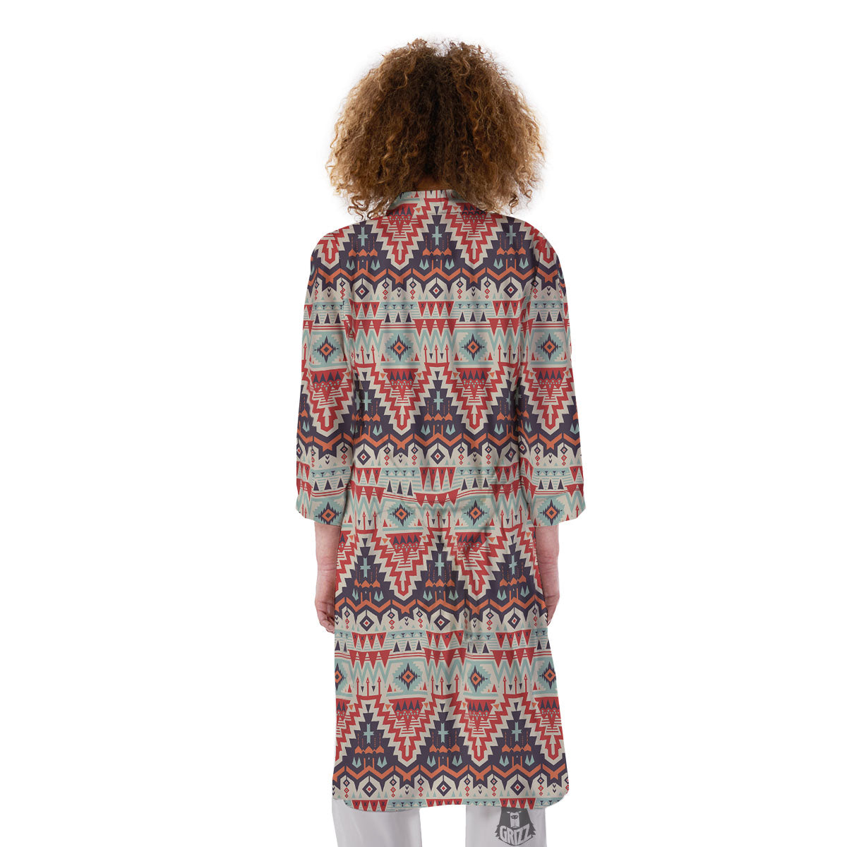 Geometric Ethnic Aztec Print Pattern Kimono-grizzshop
