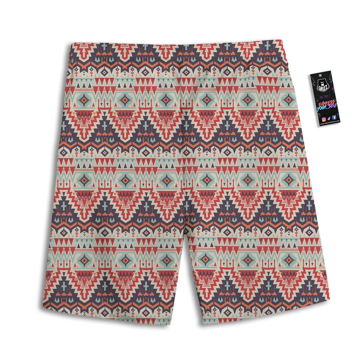 Happy Poop Print Pattern Men's Athletic Shorts