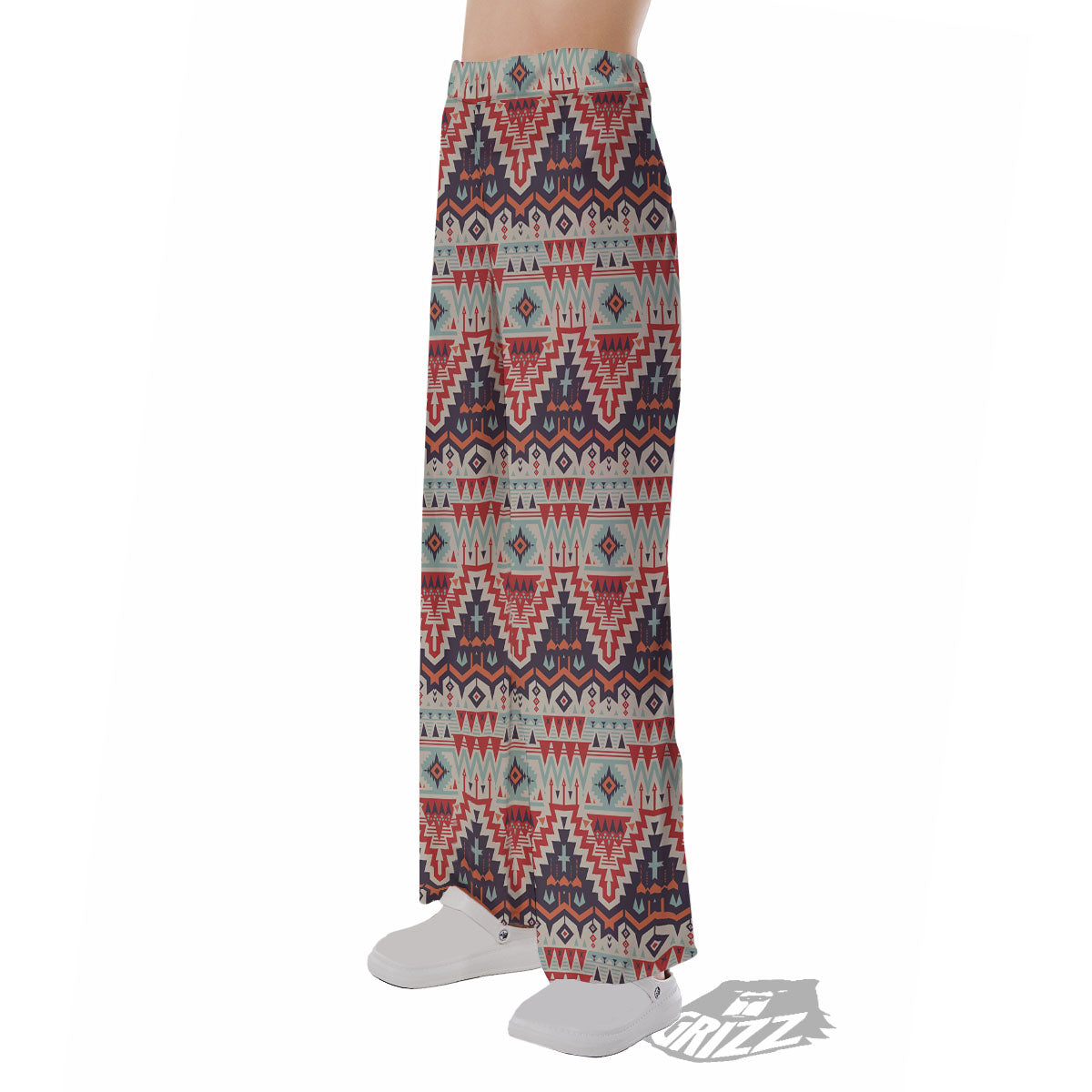 Geometric Ethnic Aztec Print Pattern Pajama Pants-grizzshop