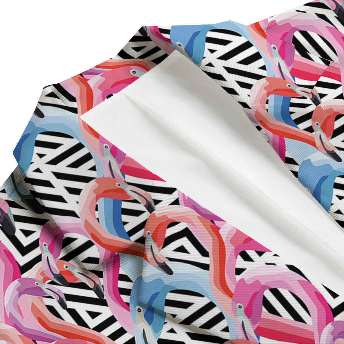 Geometric Flamingo Men's Blazer-grizzshop