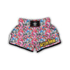 Geometric Flamingo Muay Thai Boxing Shorts-grizzshop