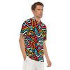 Geometric Graffiti Psychedelic Men's Golf Shirts-grizzshop