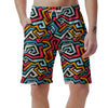 Geometric Graffiti Psychedelic Men's Shorts-grizzshop