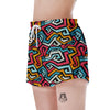 Geometric Graffiti Psychedelic Women's Shorts-grizzshop