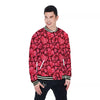 Geometric Heart Valentine's Day Print Pattern Baseball Jacket-grizzshop