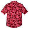 Geometric Heart Valentine's Day Print Pattern Button Up Shirt-grizzshop