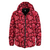 Geometric Heart Valentine's Day Print Pattern Down Jacket-grizzshop