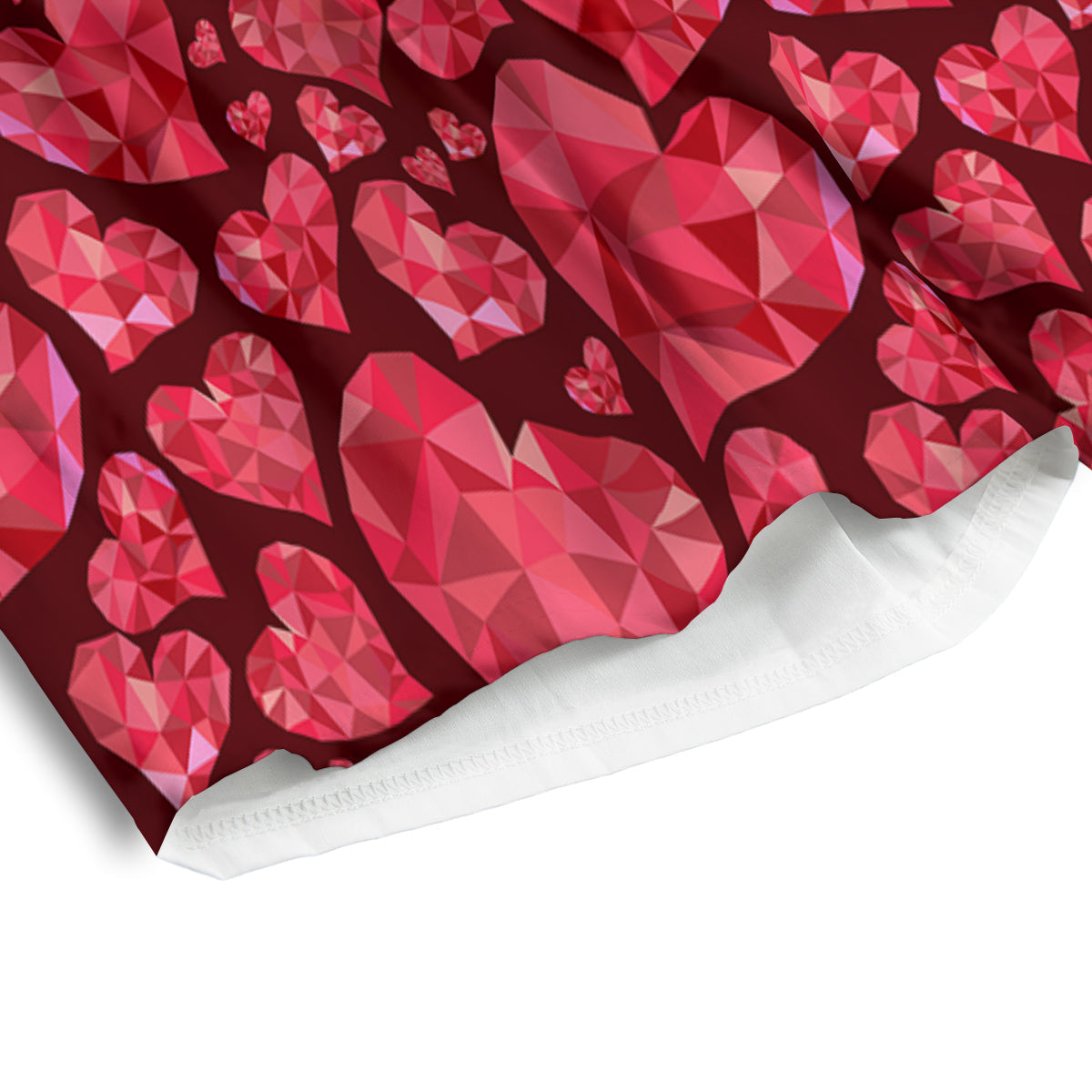 Geometric Heart Valentine's Day Print Pattern Men's Athletic Shorts