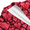 Geometric Heart Valentine's Day Print Pattern Men's Blazer-grizzshop