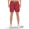 Geometric Heart Valentine's Day Print Pattern Men's Gym Shorts-grizzshop