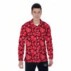 Geometric Heart Valentine's Day Print Pattern Men's Long Sleeve Shirts-grizzshop