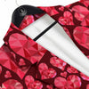 Geometric Heart Valentine's Day Print Pattern Men's Sport Coat-grizzshop