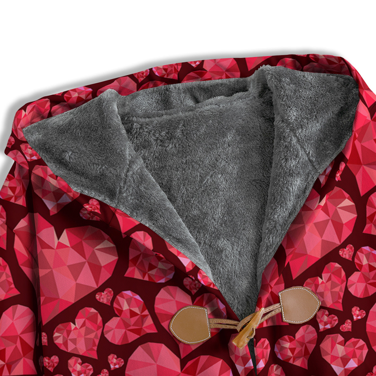 Geometric Heart Valentine's Day Print Pattern Men's Windbreaker Jacket-grizzshop