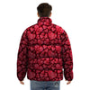 Geometric Heart Valentine's Day Print Pattern Puffer Jacket-grizzshop