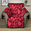 Geometric Heart Valentine's Day Print Pattern Recliner Protector-grizzshop