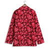 Geometric Heart Valentine's Day Print Pattern Women's Blazer-grizzshop