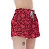 Geometric Heart Valentine's Day Print Pattern Women's Shorts-grizzshop