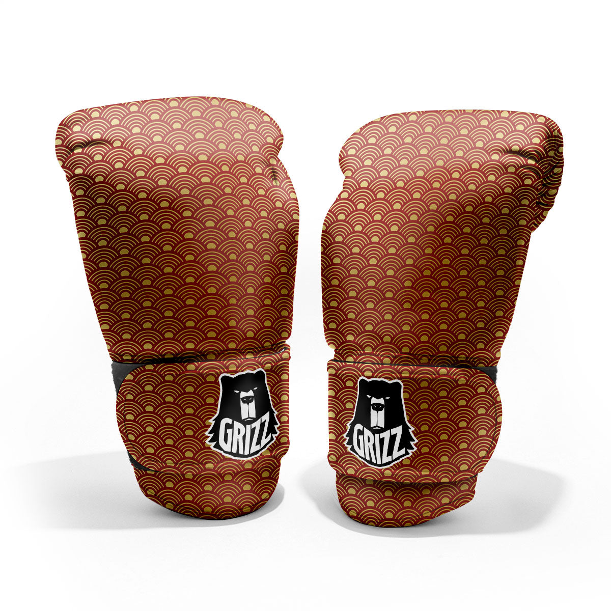 Geometric Japanese Print Pattern Pro Boxing Glove