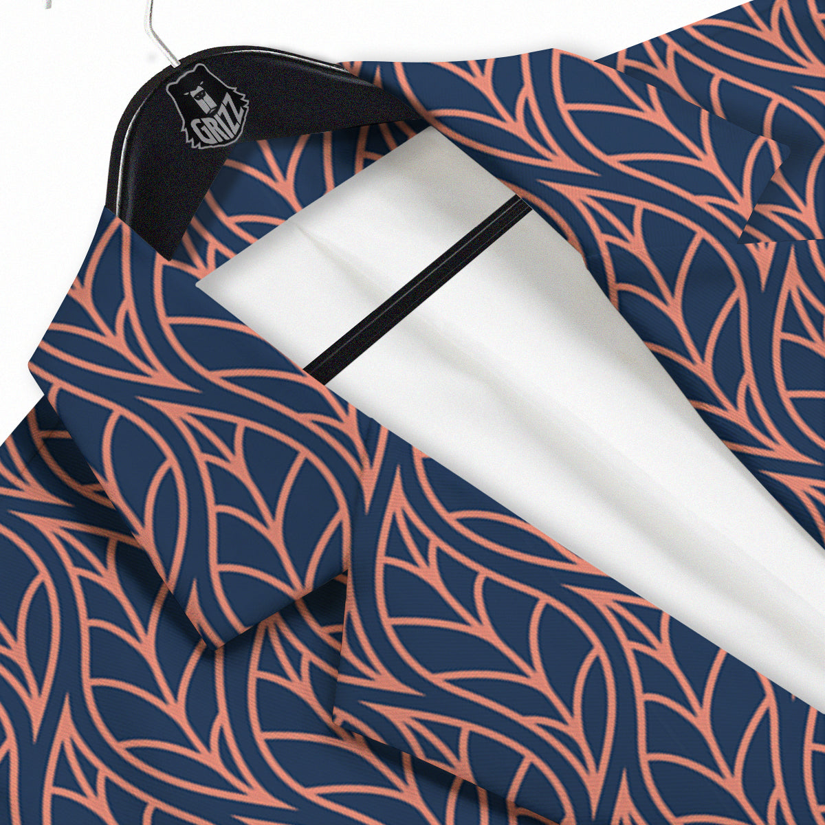 Geometric Leaf Vintage Print Pattern Men's Sport Coat-grizzshop