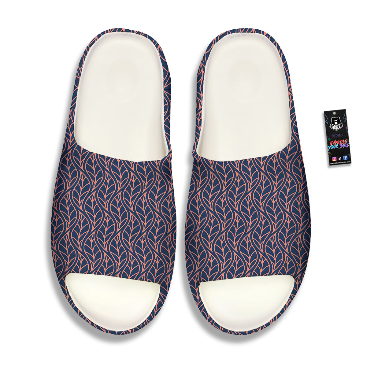 Geometric Leaf Vintage Print Pattern Sandals-grizzshop