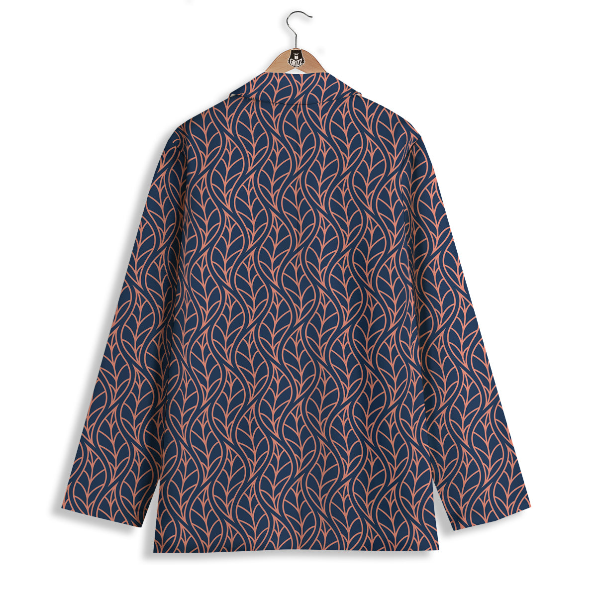 Geometric Leaf Vintage Print Pattern Women's Blazer-grizzshop