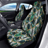 Geometric Marble Dark Green And Gold Print Pattern Car Seat Covers-grizzshop