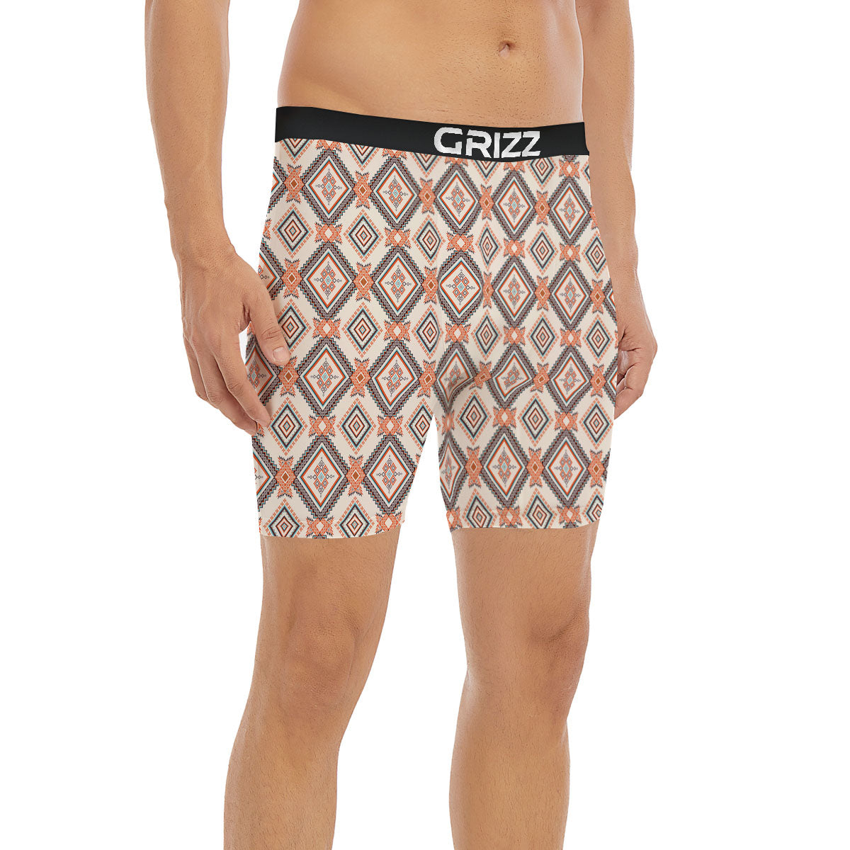 Geometric Native American Print Pattern Boxer Briefs-grizzshop