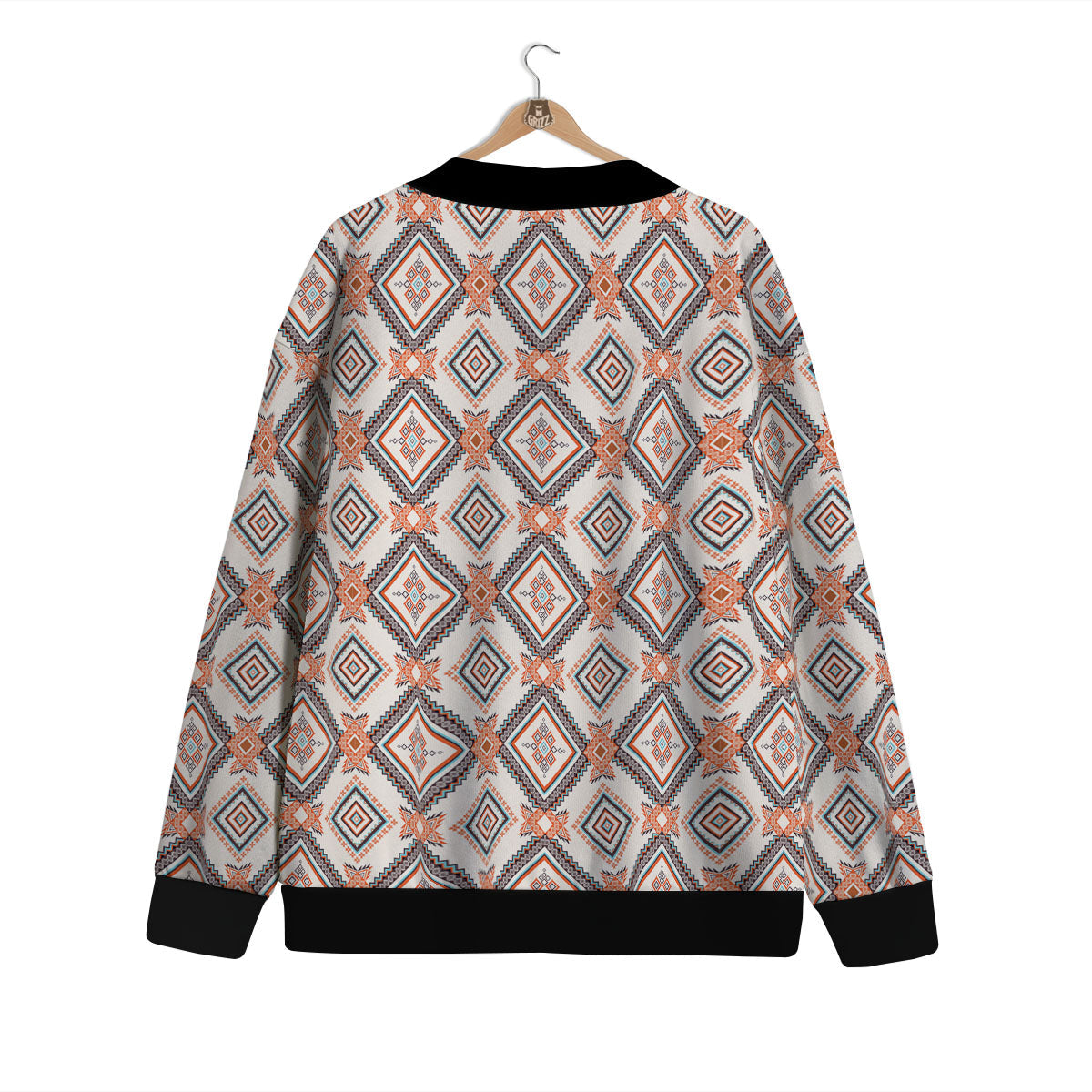 Geometric Native American Print Pattern Cardigan-grizzshop
