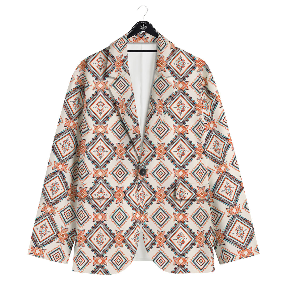 Geometric Native American Print Pattern Men's Sport Coat-grizzshop
