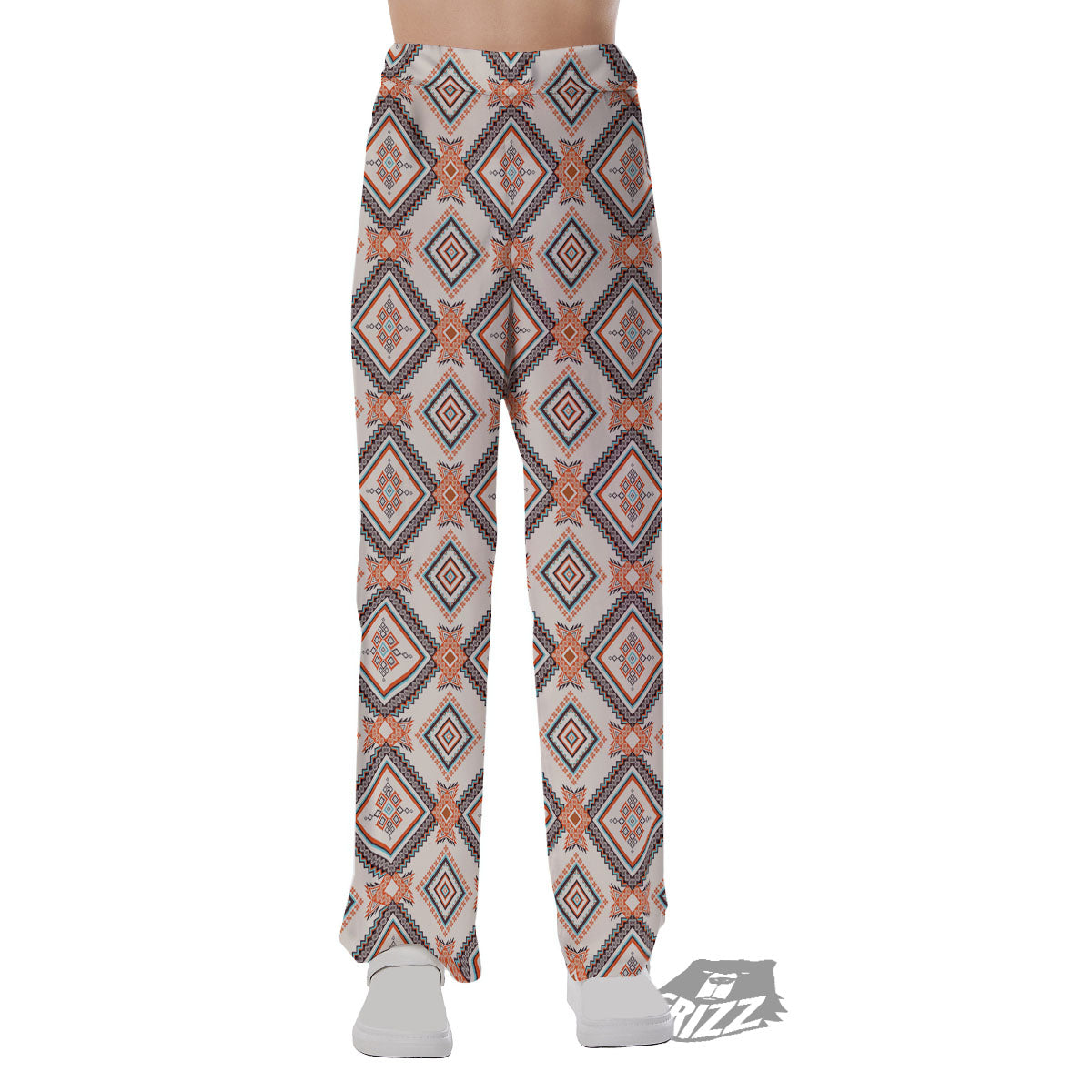 Geometric Native American Print Pattern Pajama Pants-grizzshop