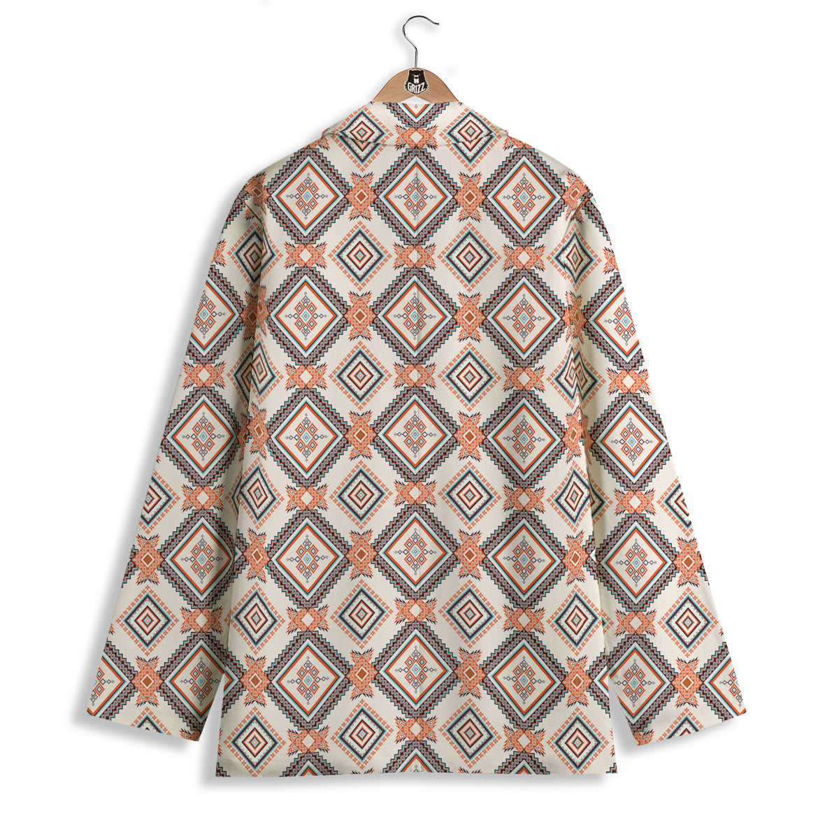Geometric Native American Print Pattern Women's Blazer-grizzshop