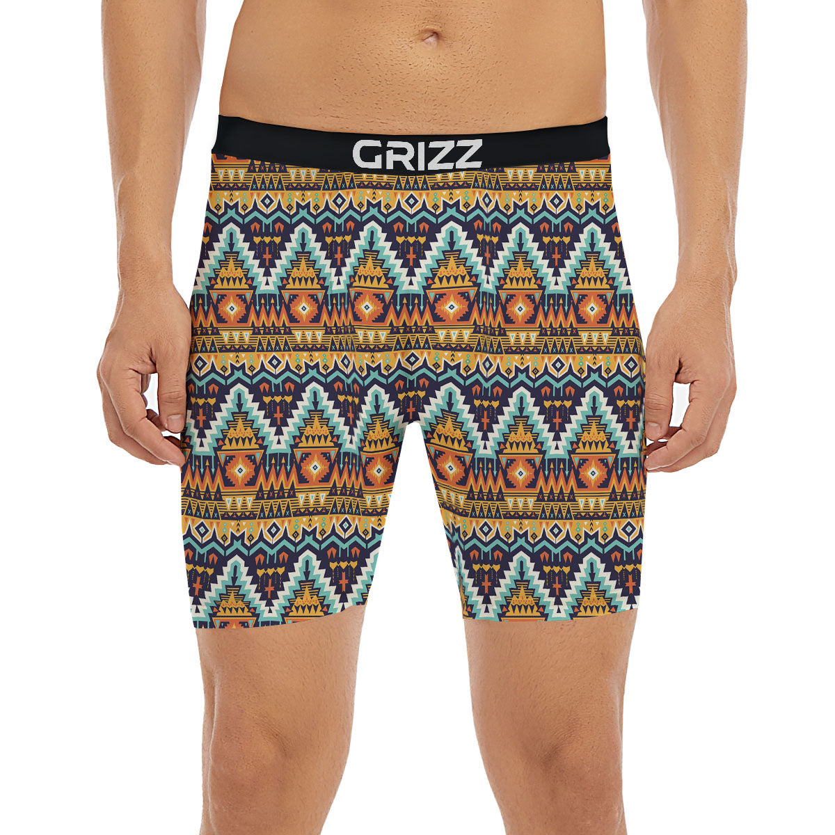 Geometric Navajo Print Pattern Boxer Briefs-grizzshop