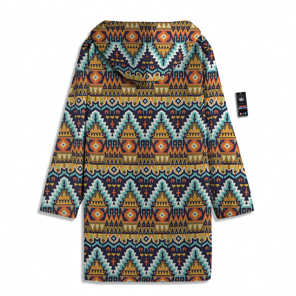 Geometric Navajo Print Pattern Men's Windbreaker Jacket-grizzshop