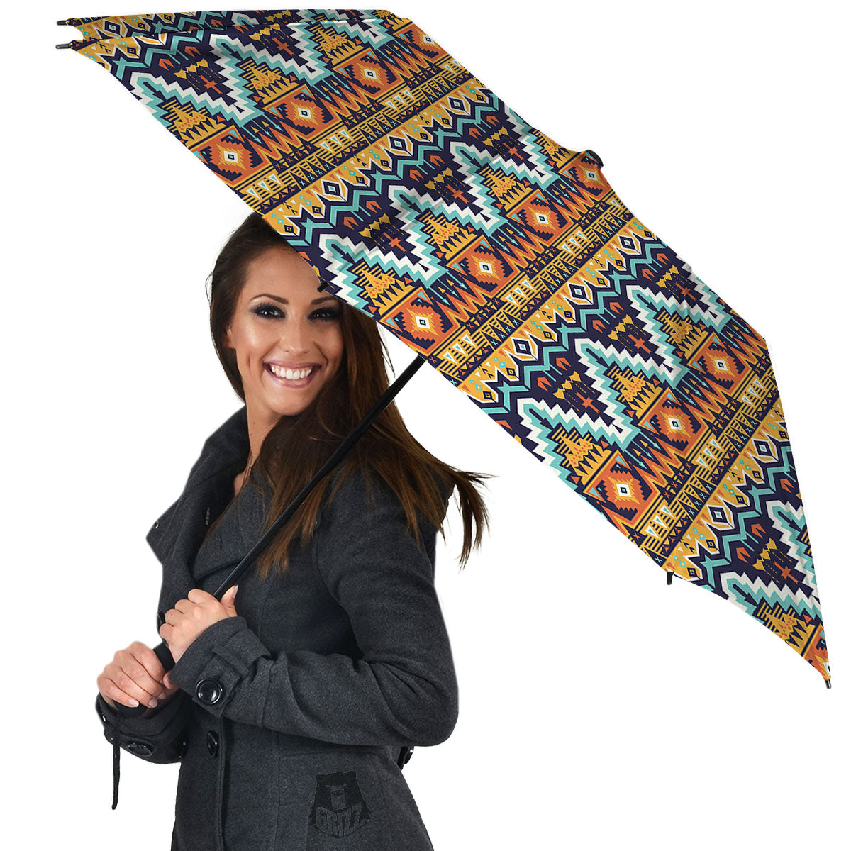 Geometric Navajo Print Pattern Umbrella-grizzshop