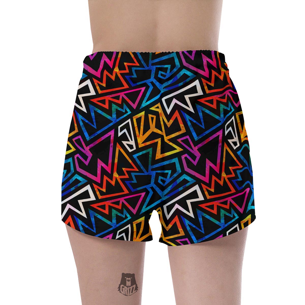 Geometric Print Women's Shorts-grizzshop