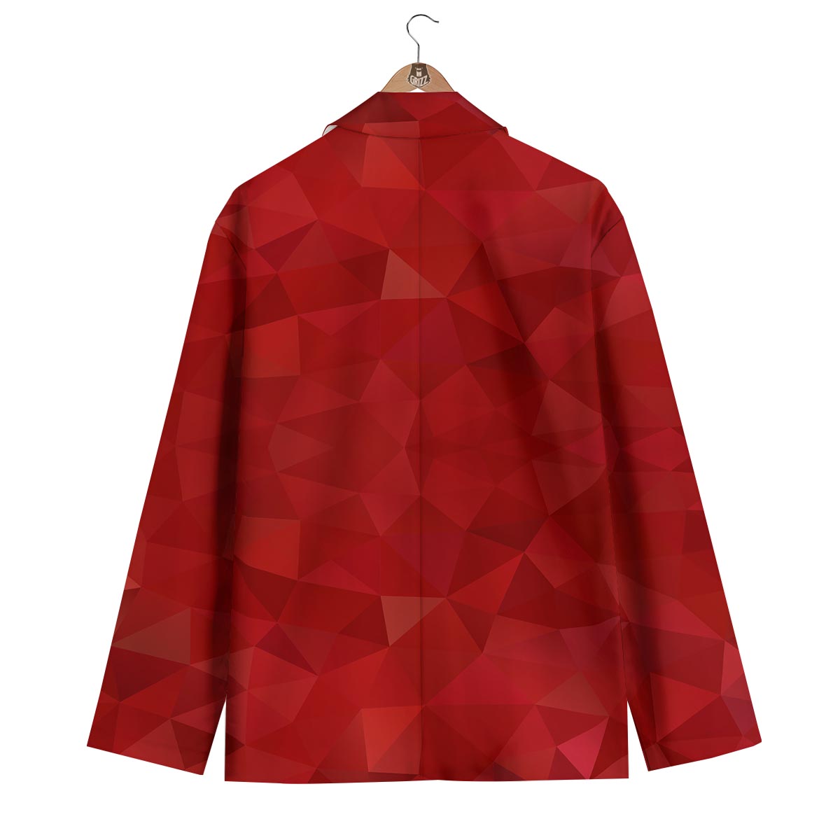 Geometric Red Print Pattern Men's Blazer-grizzshop