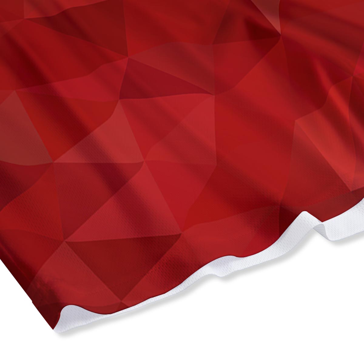 Geometric Red Print Pattern Mesh Shorts-grizzshop