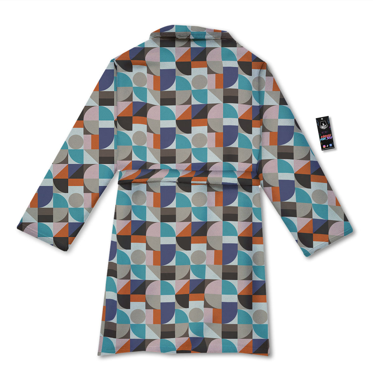 Geometric Shape Pastel Print Pattern Bathrobe-grizzshop