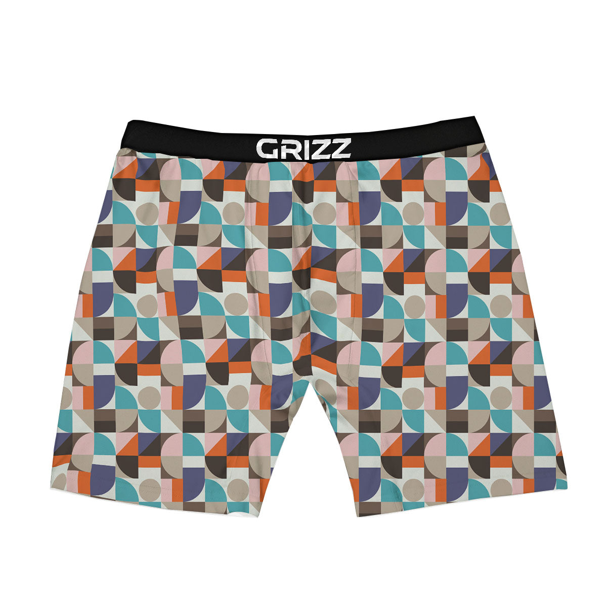 Geometric Shape Pastel Print Pattern Boxer Briefs-grizzshop