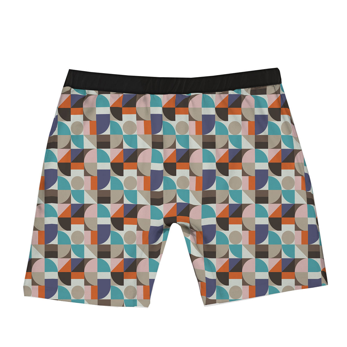 Geometric Shape Pastel Print Pattern Boxer Briefs-grizzshop