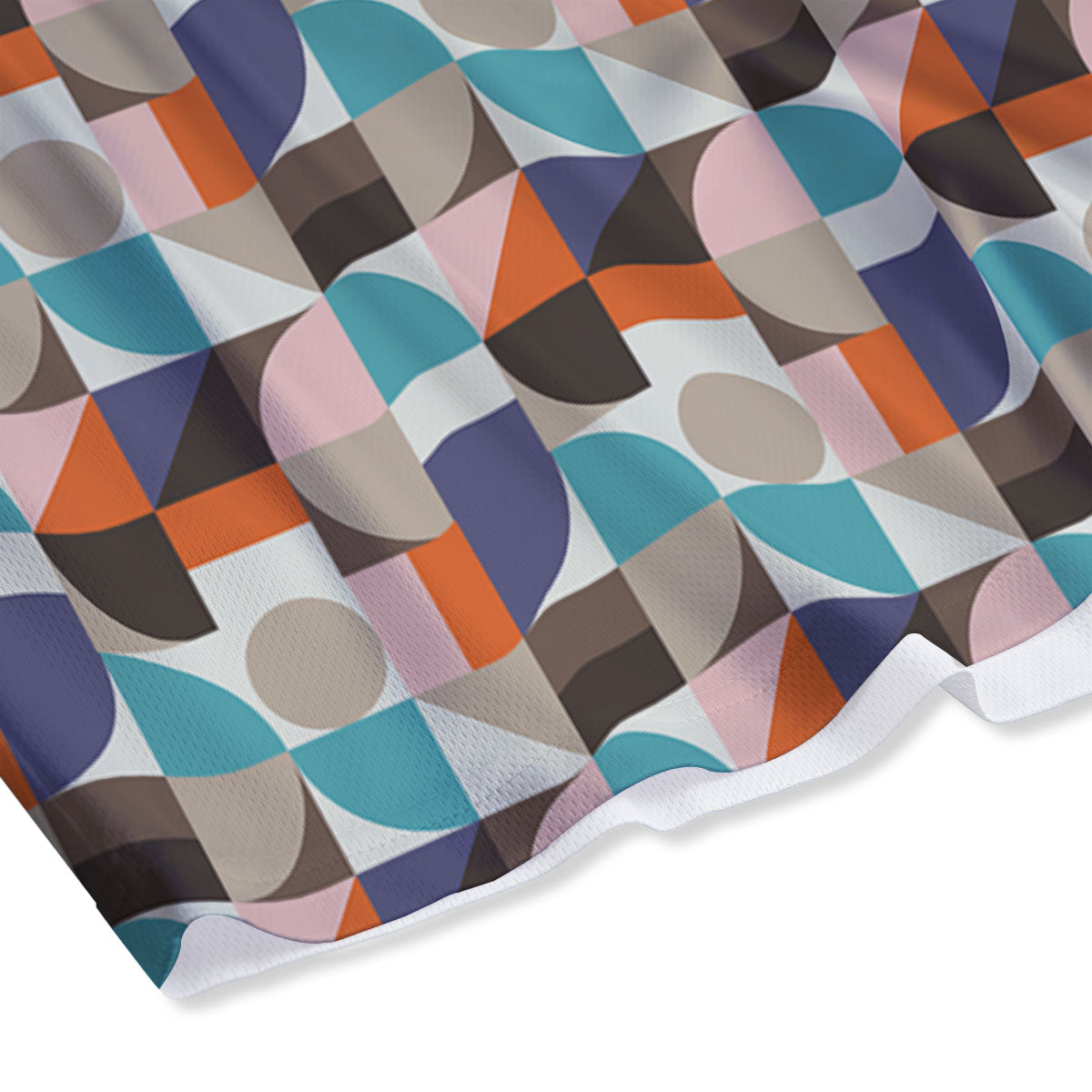 Geometric Shape Pastel Print Pattern Mesh Shorts-grizzshop