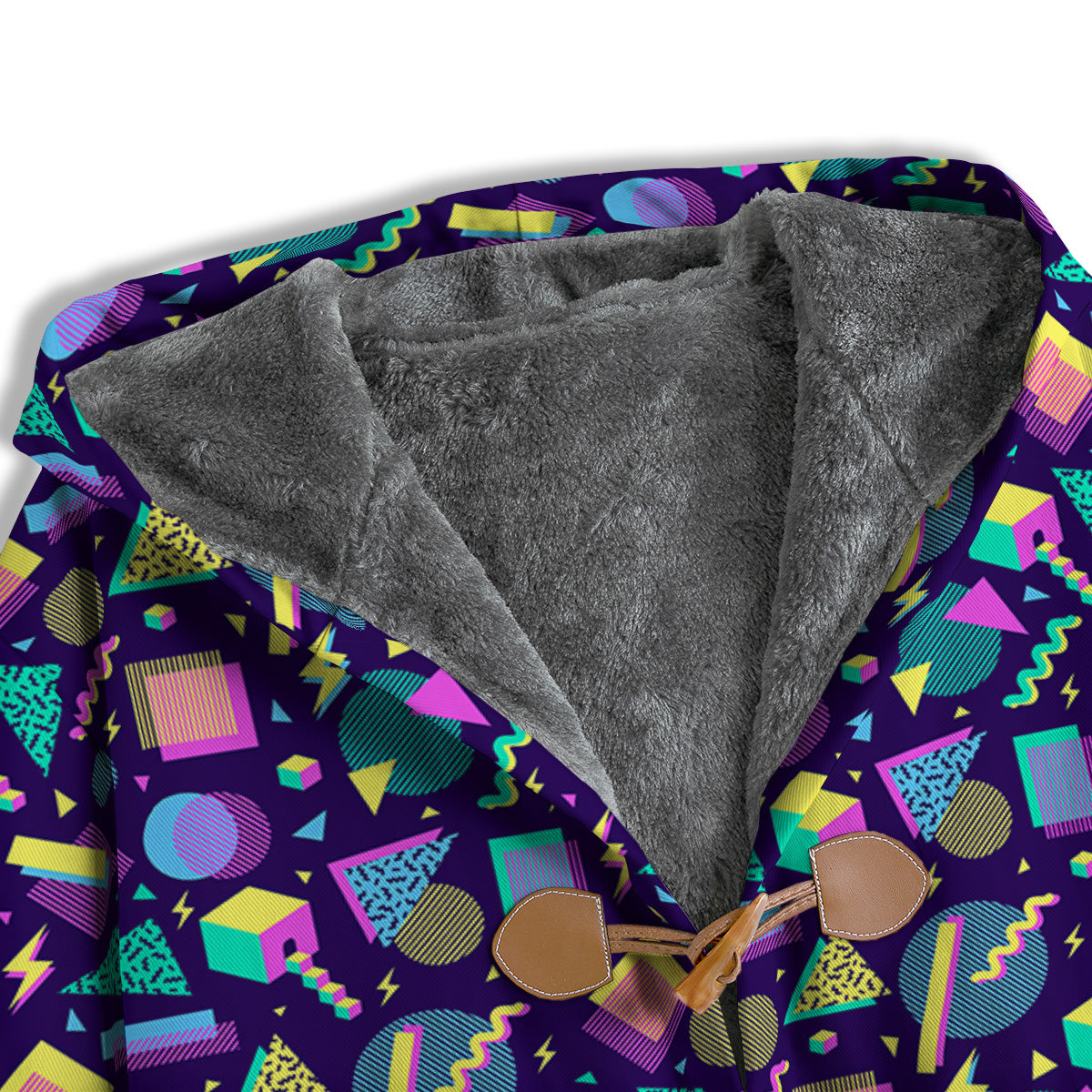 Geometric Shapes Neon Print Pattern Men's Windbreaker Jacket-grizzshop