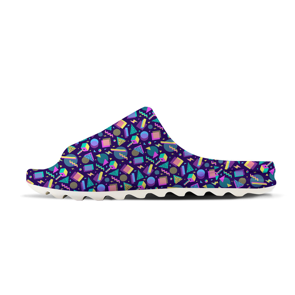Geometric Shapes Neon Print Pattern Sandals-grizzshop