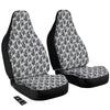 Geometric Simple Black And White Print Pattern Car Seat Covers-grizzshop