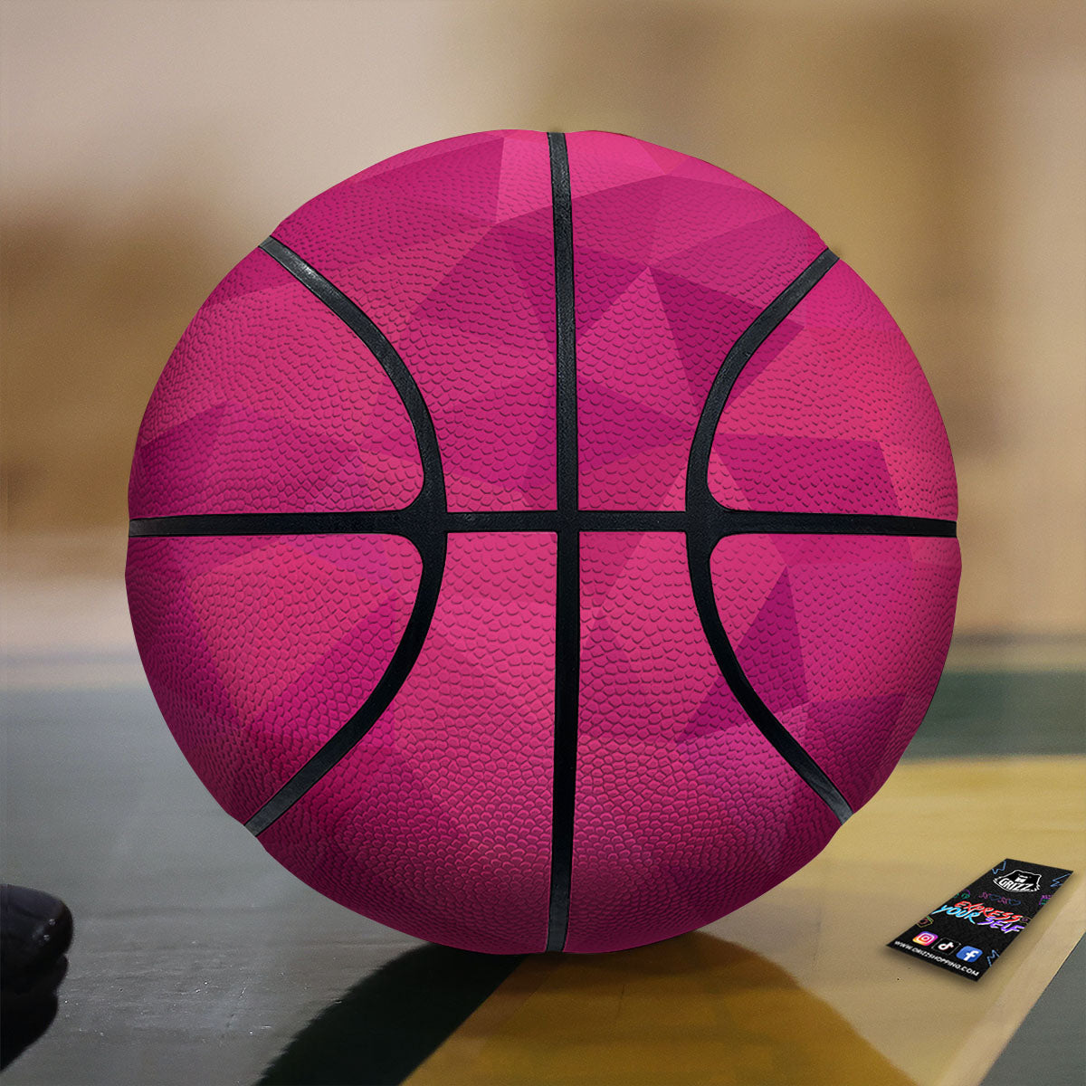 Geometric Square Pink Print Pattern Basketball-grizzshop