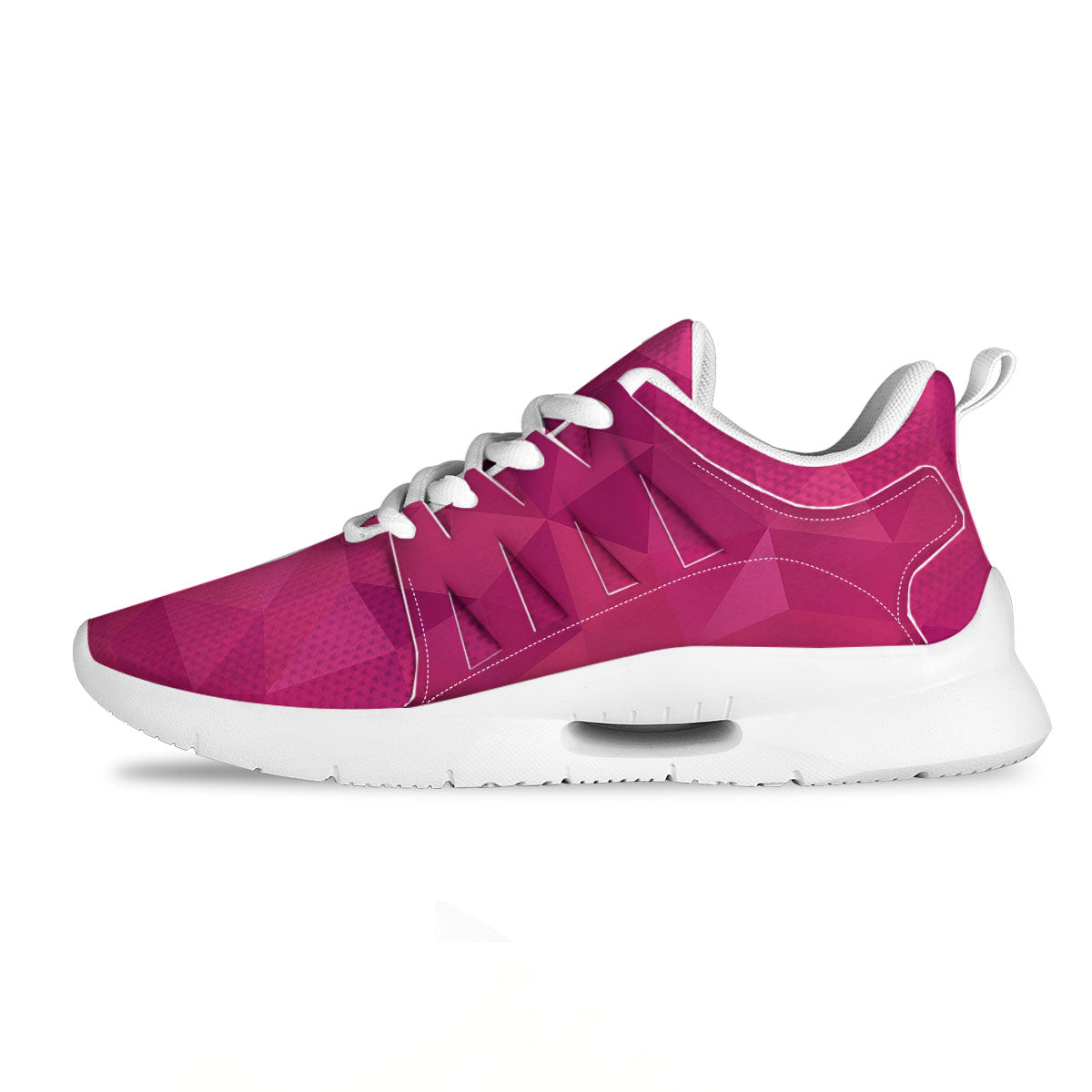 Geometric Square Pink Print Pattern Tennis Shoes-grizzshop
