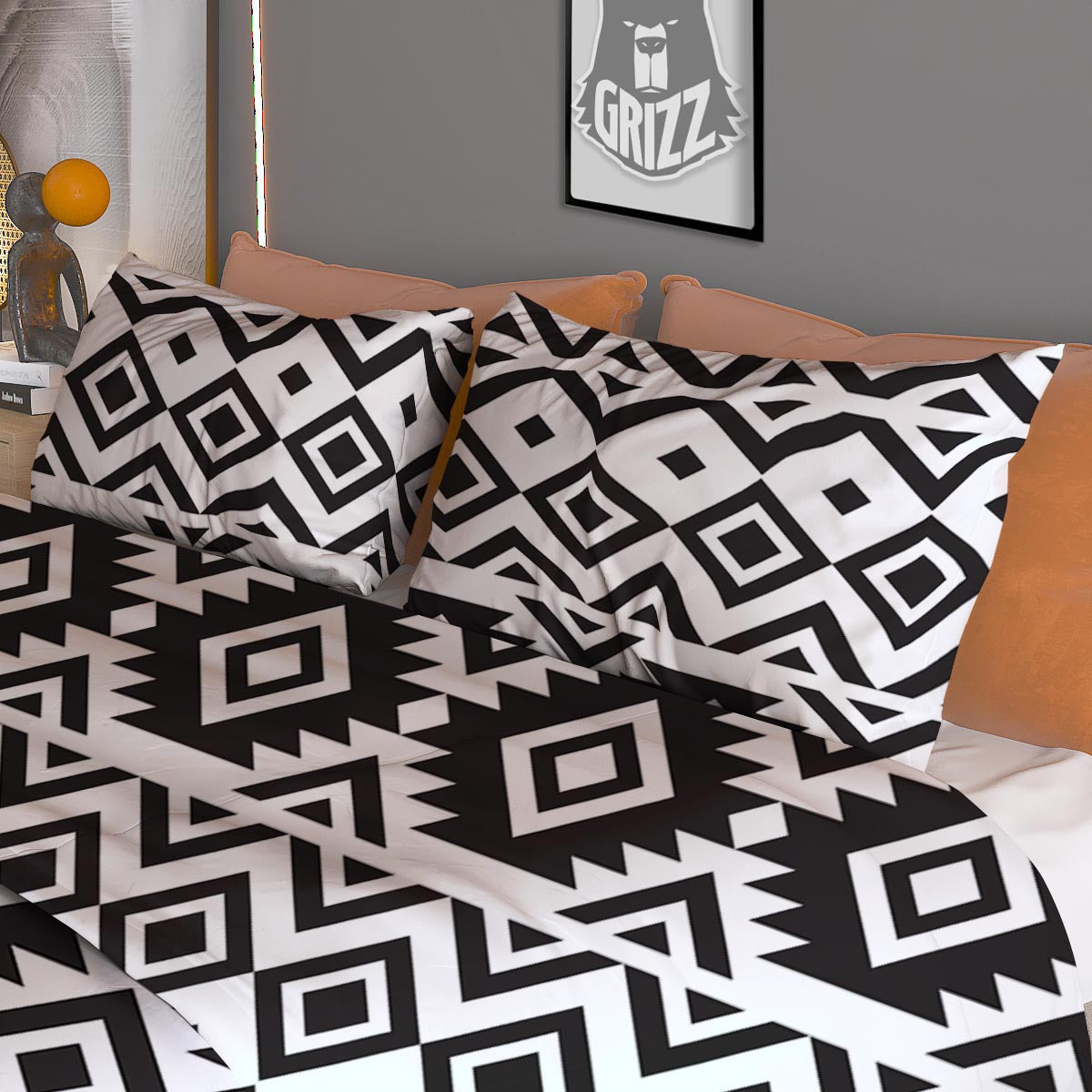 Geometric Tribal Aztec Print Pattern Duvet Cover Bedding Set